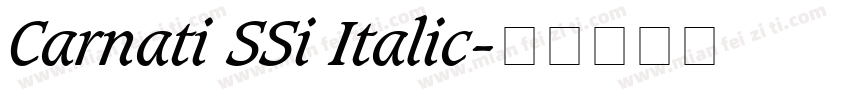 Carnati SSi Italic字体转换